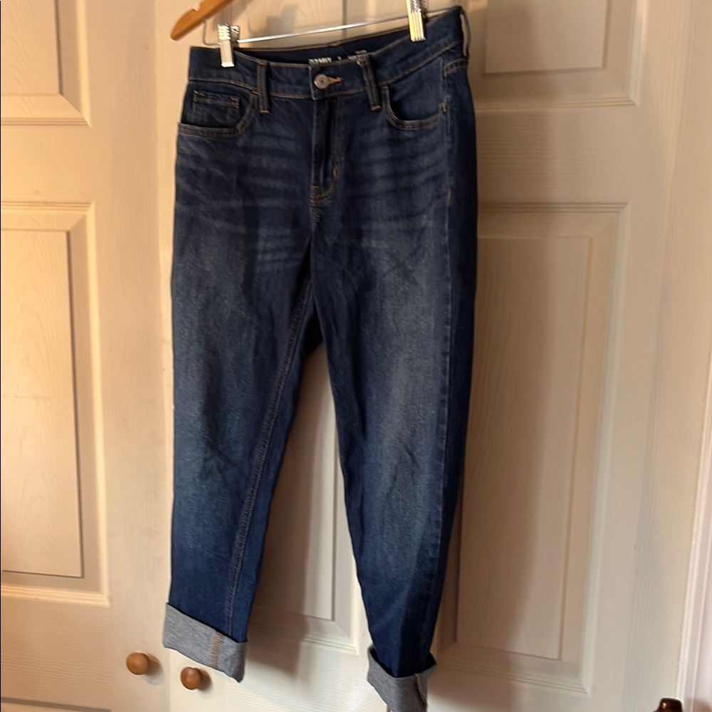 Old Navy Blue Ankle Cropped Jeans Relaxed Fit
